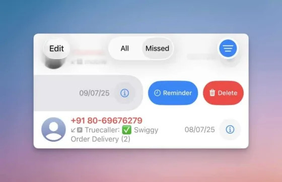 В iOS 26 появятся уведомления о пропущенных звонках и необходимости перезвонить