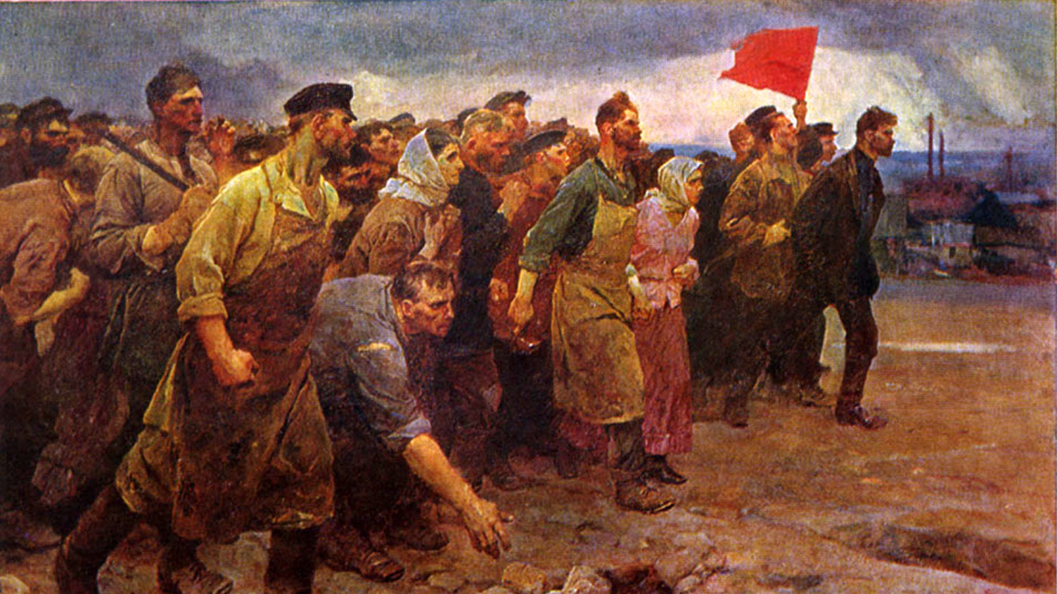 О какой картине идет речь многочисленная охрана бессильна перед натиском разъяренной толпы