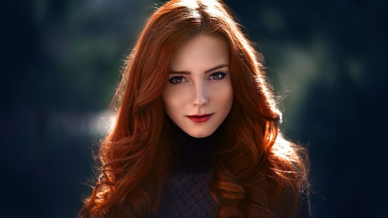 Красивые девушки с длинными рыжими волосами