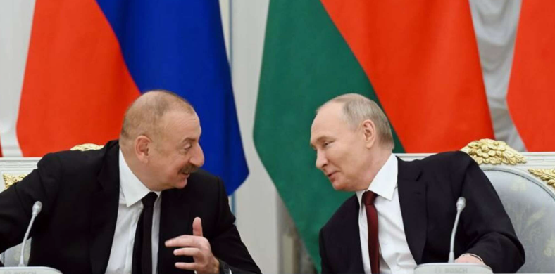 Путин и Алиев на встрече 22 апреля 