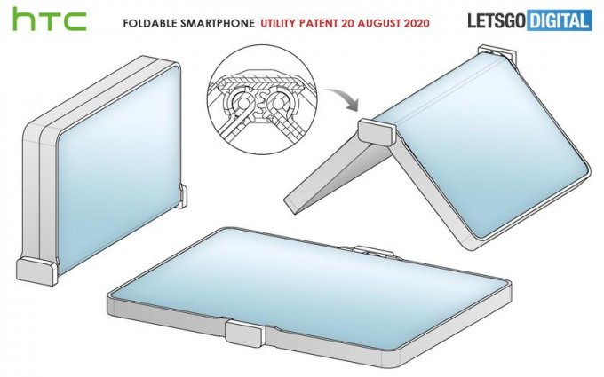 Складной телефон HTC с экраном наружу будущее,гаджеты,мобильные телефоны,смартфоны,телефоны,техника,технологии,электроника