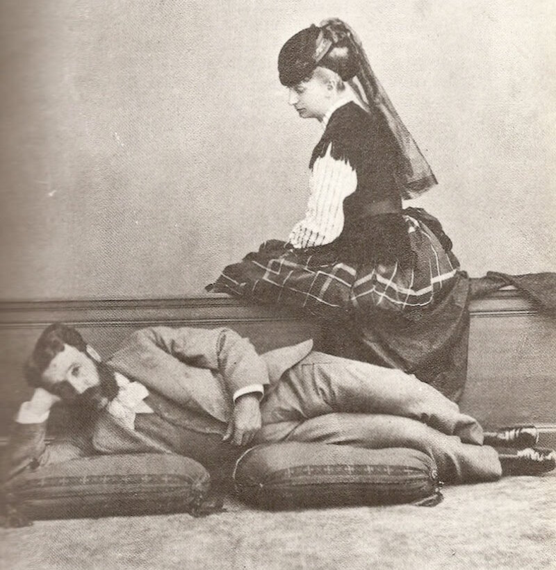 Хосе Осорио вместе со своей женой Софьей Трубецкой в Довиле (Франция), весна 1869 года