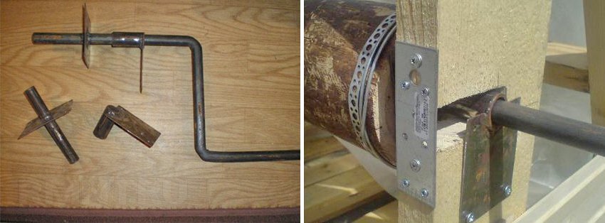 Металлические части ворота с&nbsp;рукояткой