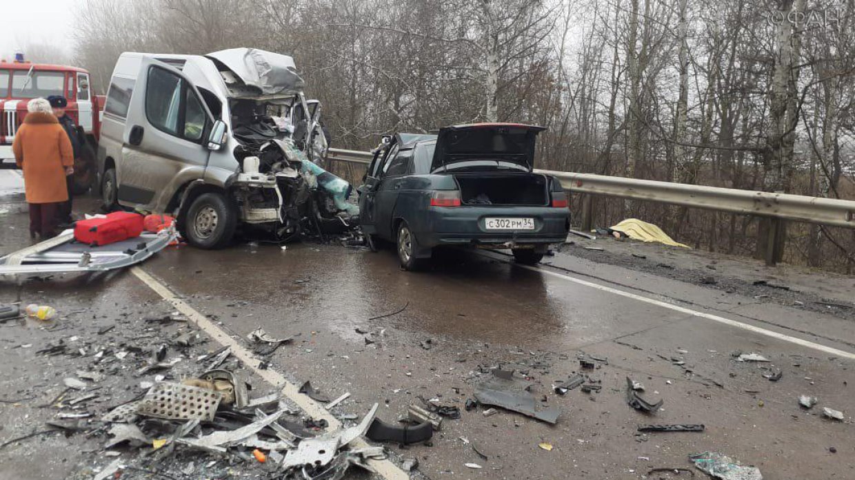 ФАН публикует фото с места ДТП в Воронежской области, унесшего жизни пяти человек