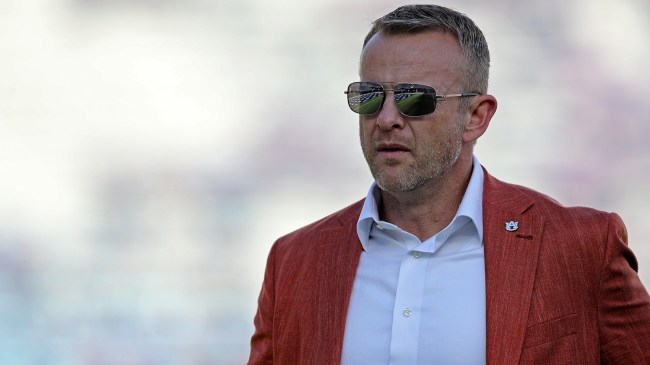 Auburn head football coach Bryan Harsin on the field before a game.