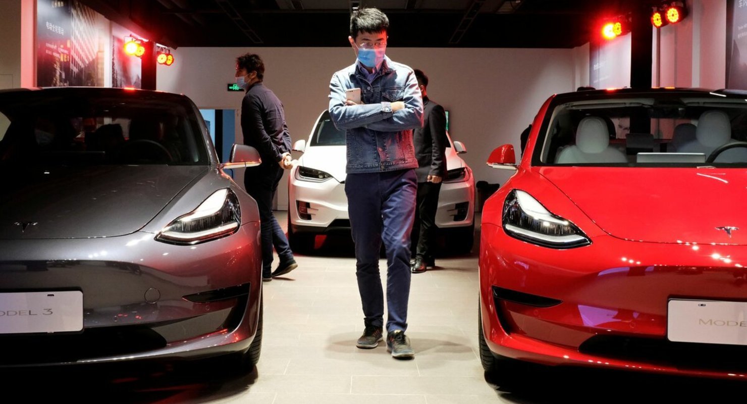 Китайские продажи Tesla составили почти 50% от американских Автомобили