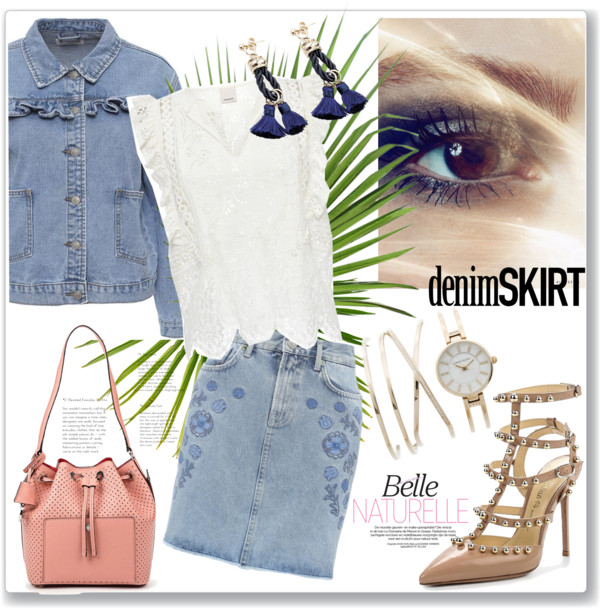 Ruffled denim