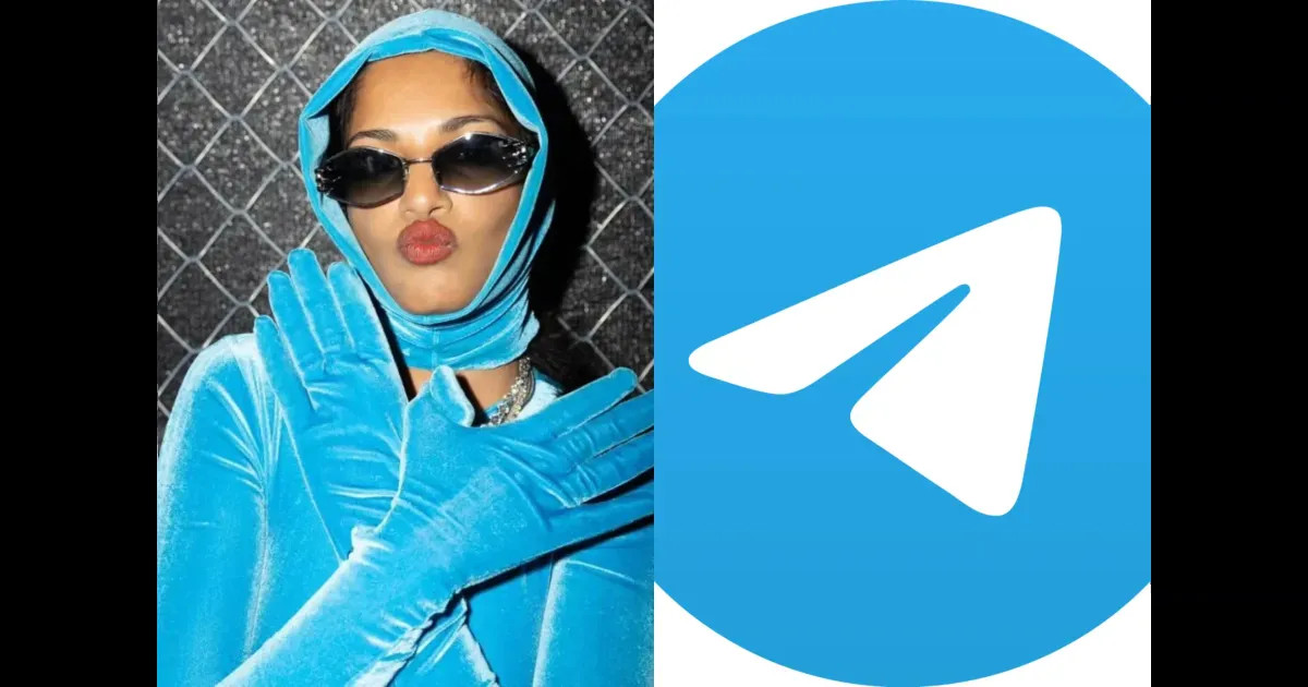 Певица M.I.A. посетила фестиваль Coachella в костюме, вдохновлённом логотипом Telegram