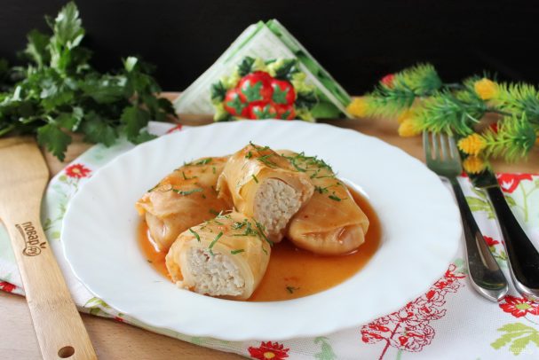 Голубцы по-польски блюда из фарша,кухни мира,овощные блюда