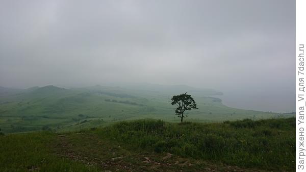 Вид с горы был бы великолепен... но всё затянуто низкой облачностью.