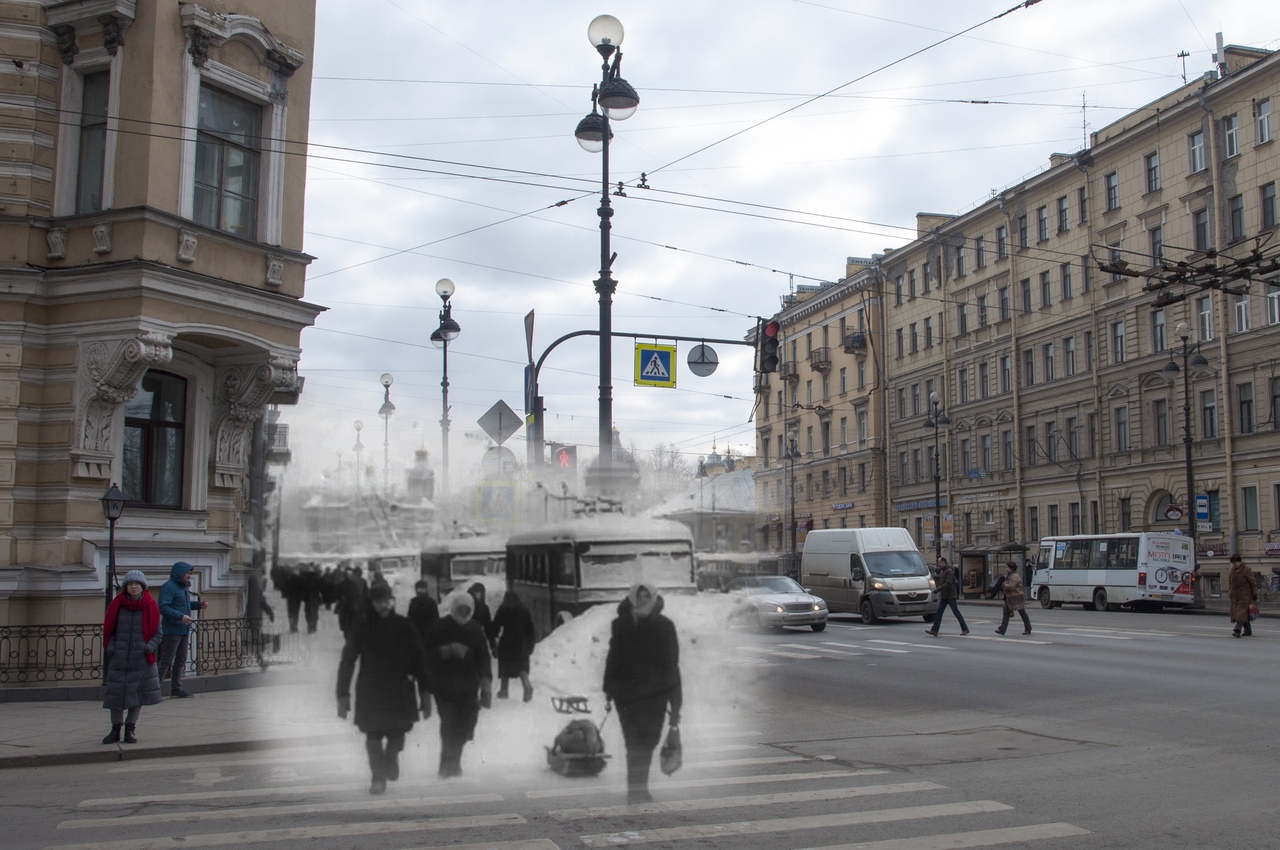 Фотоколлажи "Блокадный альбом" от Сергея Ларенкова к 75-летию снятия блокады Ленинграда (24 фото)