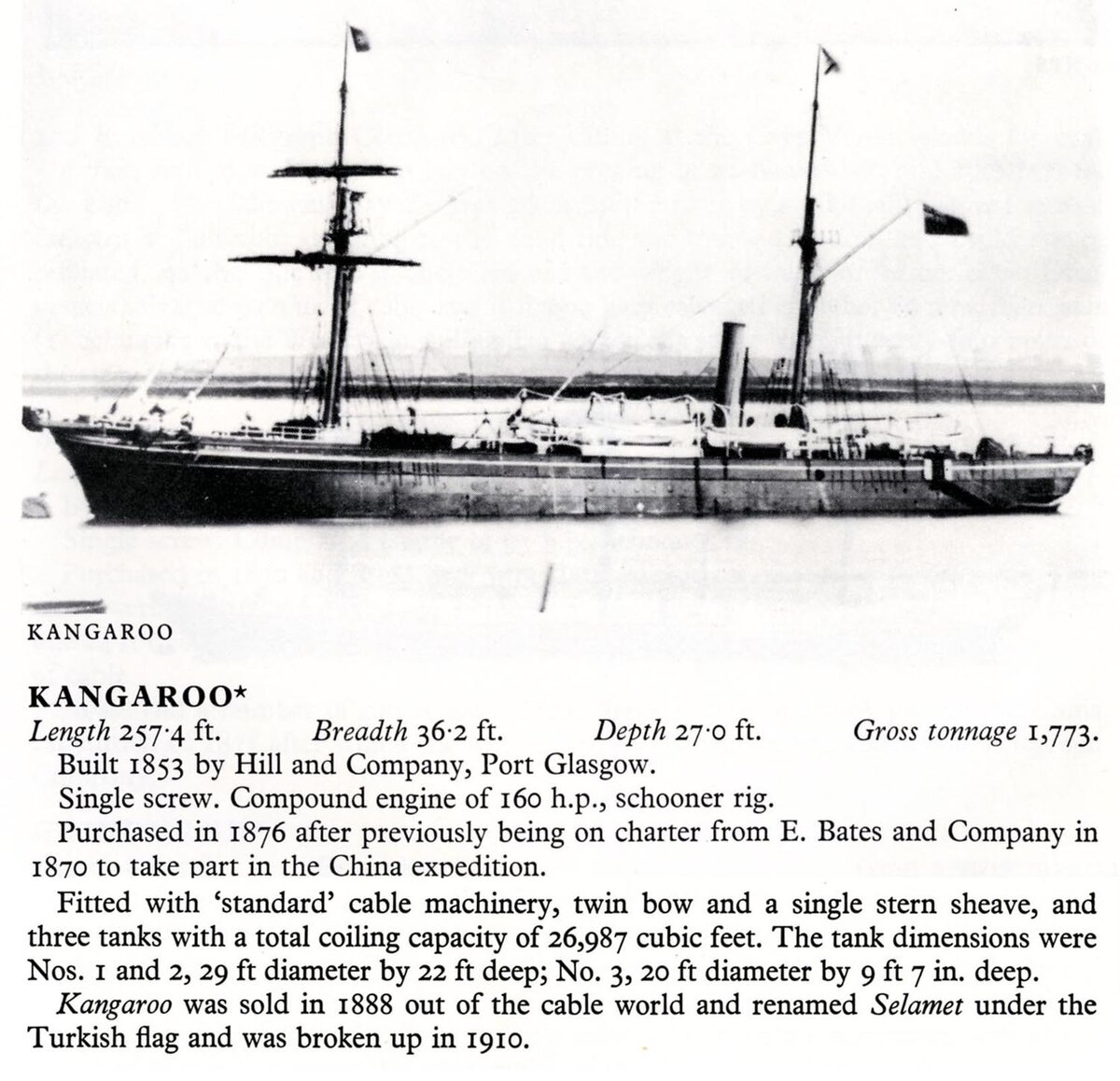 Тот самый SS Kangaroo, доставивший наёмников Бандьи на Кавказ.