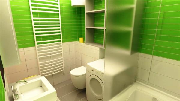 бело зеленая ванная комната фото