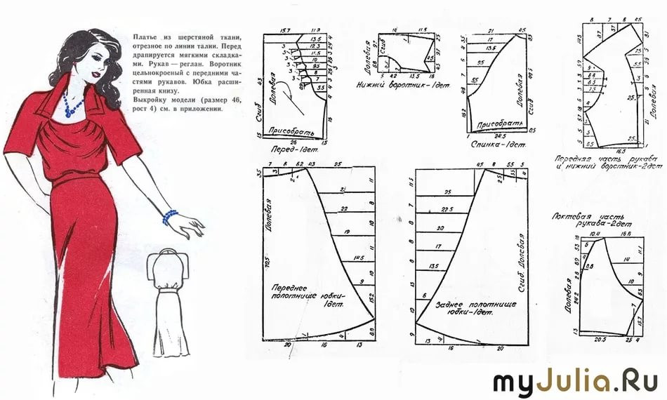 Пообещала себе сшить нечто подобное! Шикарные выкройки ретро платьев...