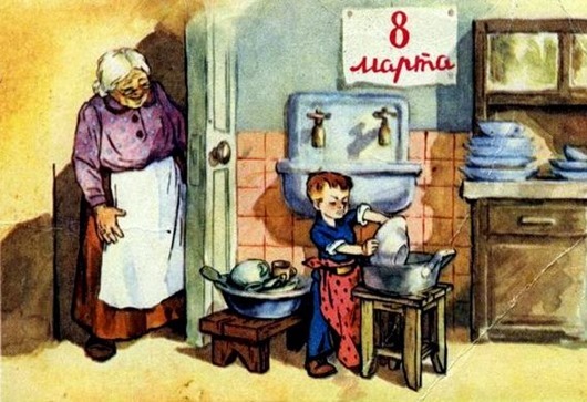 8 марта в советских открытках 