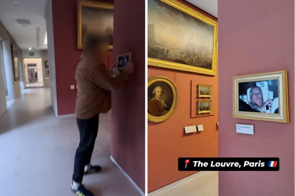 Активисты вывесили в Лувре фото арестованного экс-принца Эндрю