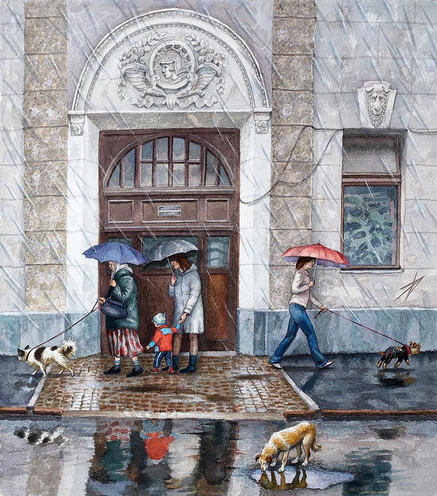 На старых улицах Москвы. Акварели Алёны Дергилёвой На старых улицах Москвы. Акварели Алёны Дергилёвой