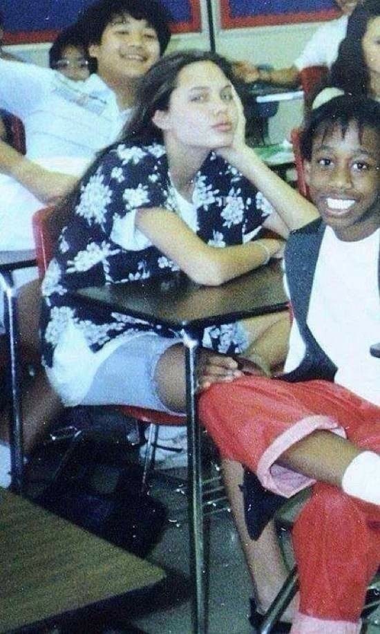 Анджелина Джоли в 11 классе. 1991 г. известные, люди, фото