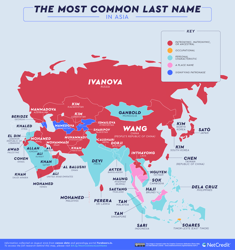 Любопытные карты, показывающие самые распространенные фамилии в разных странах является, которых, фамилии, фамилией, получали, Знаете, работой, территории, распространенной, самой, ремесломТак, правило, соответствии, такое, европейцы, имена», «вторые, примеру, патронаж, обозначающие