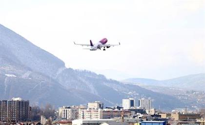 Wizzair airplane takes off from the Sarajevo airport in Sarajevo, Bosnia and Herzegovina December 4, 2019. REUTERS/Dado Ruvic 