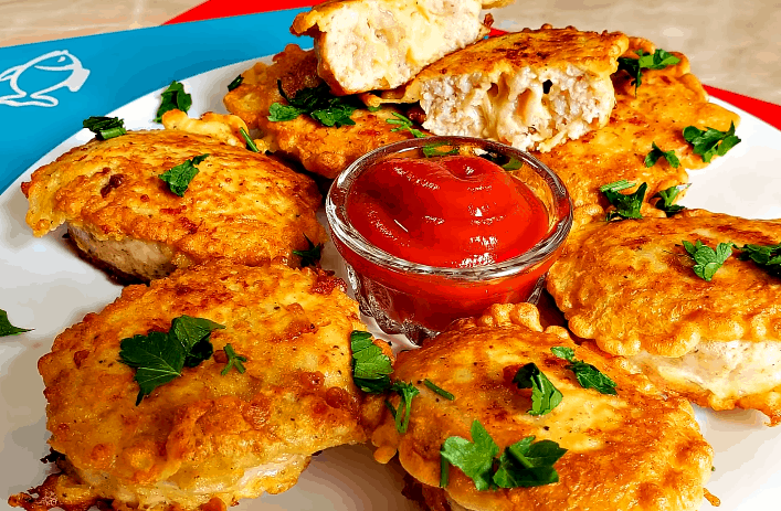 Необычное, но очень простое и вкусное блюда из фарша. Пальчики оближешь можно, станут, рулет, Сочные, столу, может, быстро, отправляем, затем, кусочки, рулета, делаем, растительным, сковороду, раскаленную, масломОбжариваем, рулетики, обмакиваем, среднем, Аппетитные