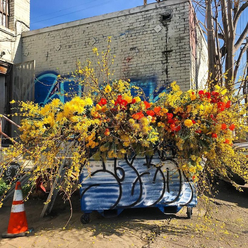 На улицах Нью-Йорка появились огромные цветочные композиции в поддержку медработников Путешествия,фото