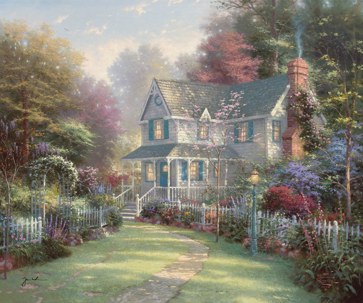 Яркие картины с домами и любимыми персонажами от Томаса Кинкейда