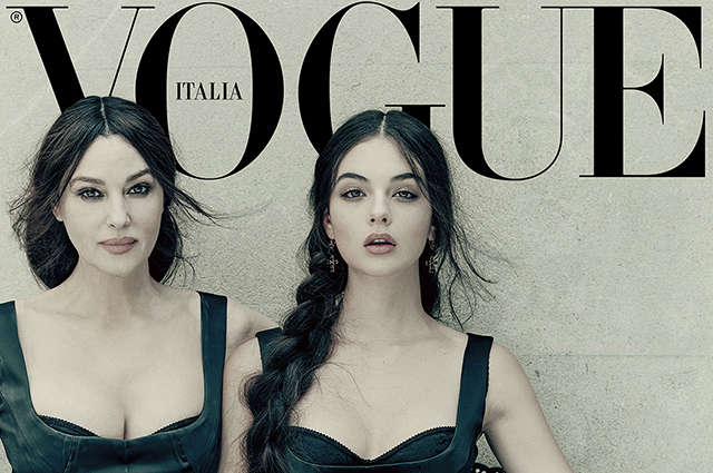 Семейный подряд: Моника Беллуччи снялась для обложки Vogue с дочерью Девой