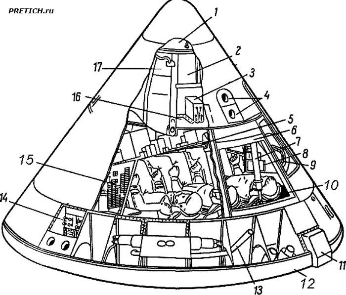 Аполлон отсек экипажа космического корабля