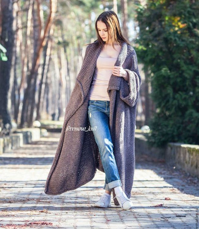 Модные вязаные кардиганы — женские штучки на прохладную осень