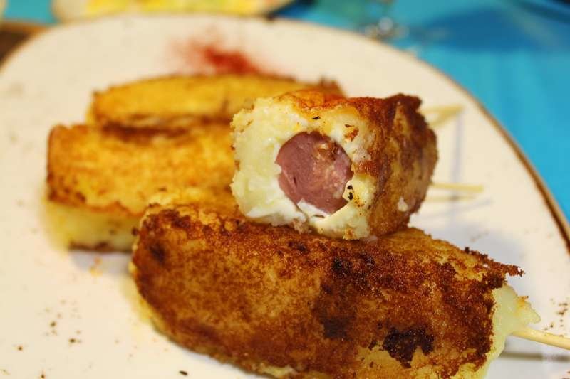 Сосиски в картофельном тесте Закуски, еда, кулинария, пюре, рецепт, сосиски, сосиски в пюре