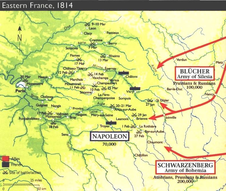 За Рейном для них земли нет. Первые неудачи Великой армии в 1814 году