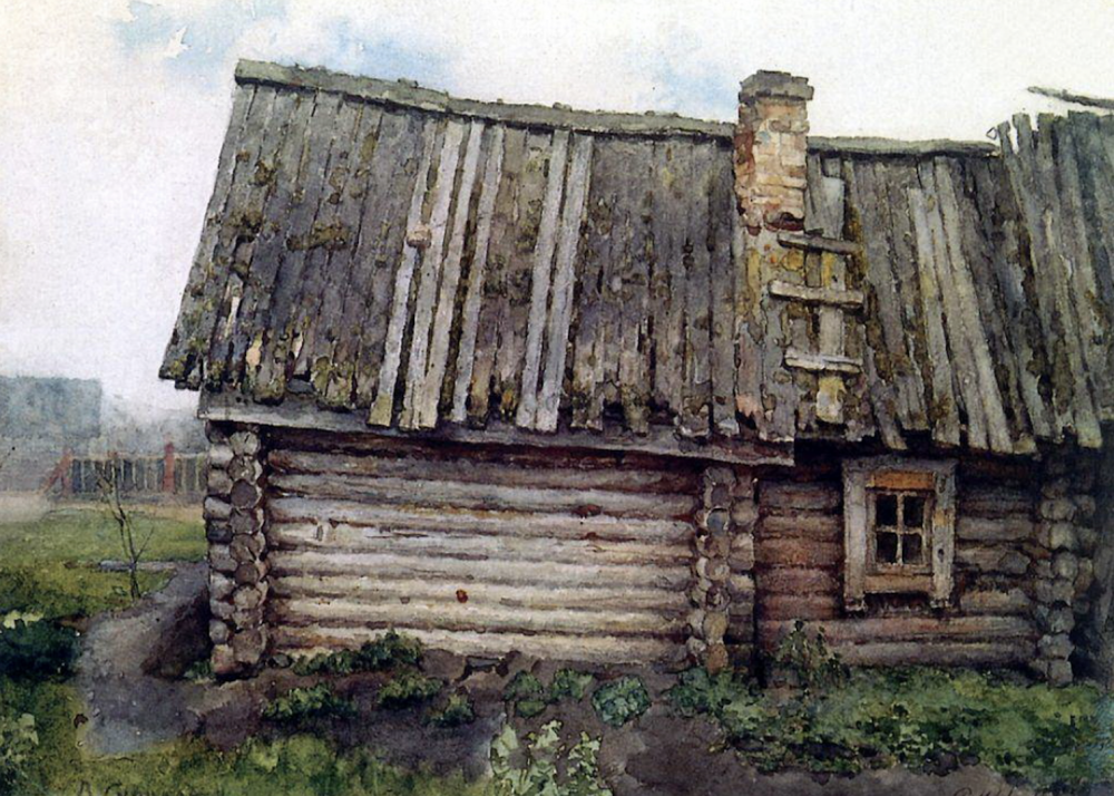 Василий Суриков — «Изба». 1873 г.