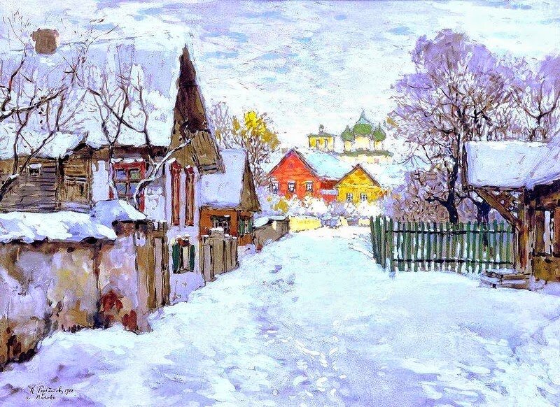 "Зимний вечер. Псков", 1910