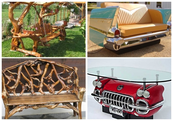 Дачная мебель своими руками из подручных материалов и бросовых вещей интерьер