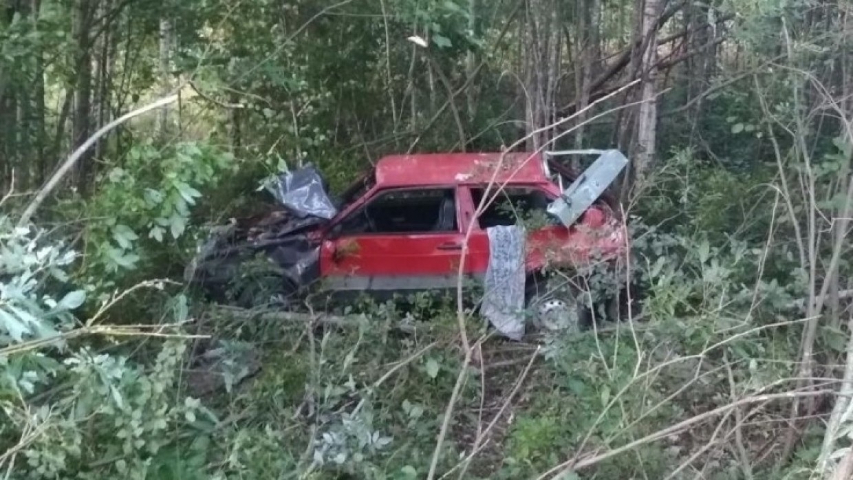 Водитель легковушки погиб после съезда машины в кювет на трассе под Челябинском