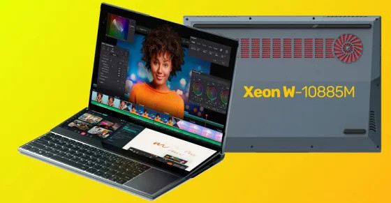 Старый 14-нанометровый Xeon, но два экрана и цена менее 900 долларов. Представлен необычный ноутбук N-one Nbook Fly