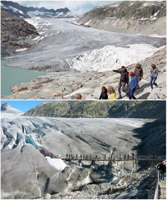 Ледники стали излюбленным местом для экскурсий. | Фото: luzernerzeitung.ch.