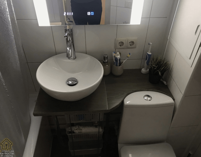 22-летний парень сделал ремонт ванной комнаты в подарок маме домашний очаг,,мастерство,мужское хобби,ремонт,своими руками,умелые руки