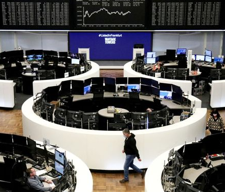 The German share price index DAX graph is pictured at the stock exchange in Frankfurt, Germany, March 18, 2021. REUTERS/Staff