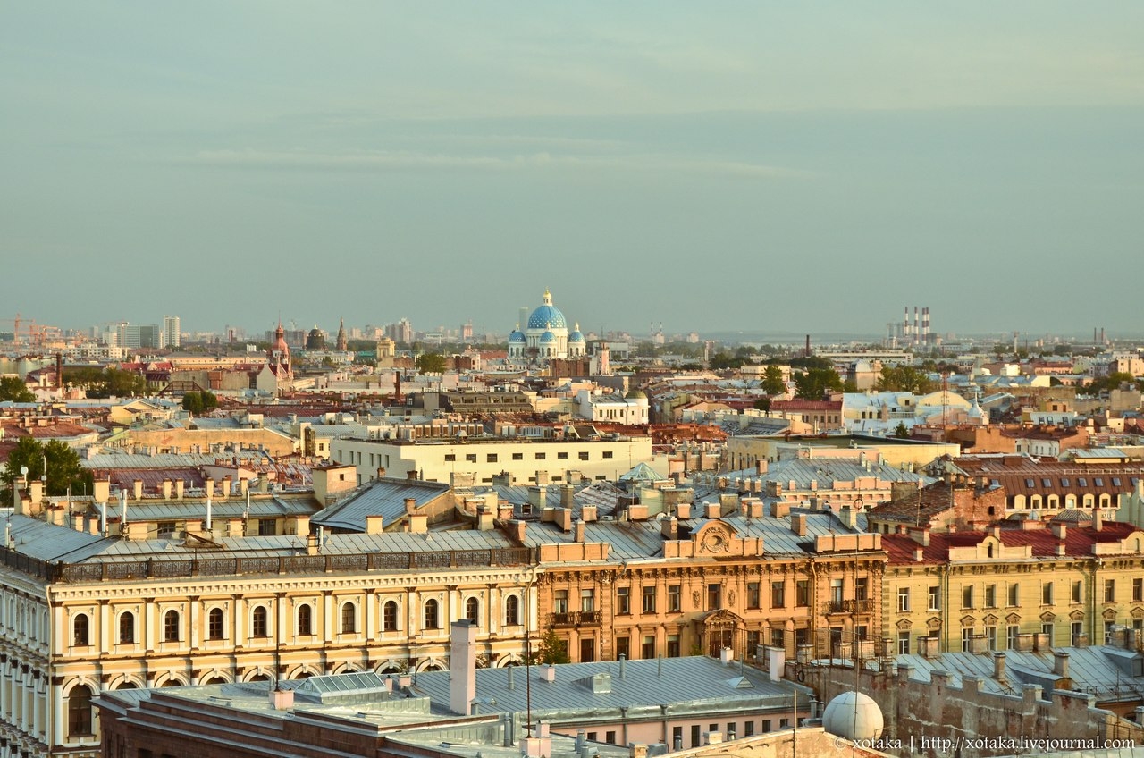 Панорама с Исаакиевского собора в Санкт-Петербурге