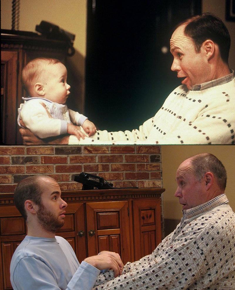 До и после: забавные семейные фото десятки лет спустя