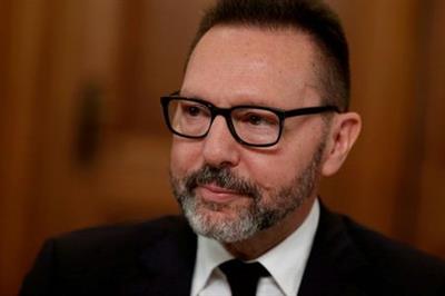 FILE PHOTO: Bank of Greece Governor Yannis Stournaras attends the annual meeting of the bank's shareholders in Athens, Greece April 1, 2019. REUTERS/Costas Baltas/File Photo