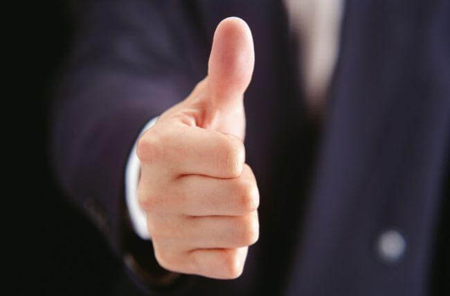 большой палец вверх