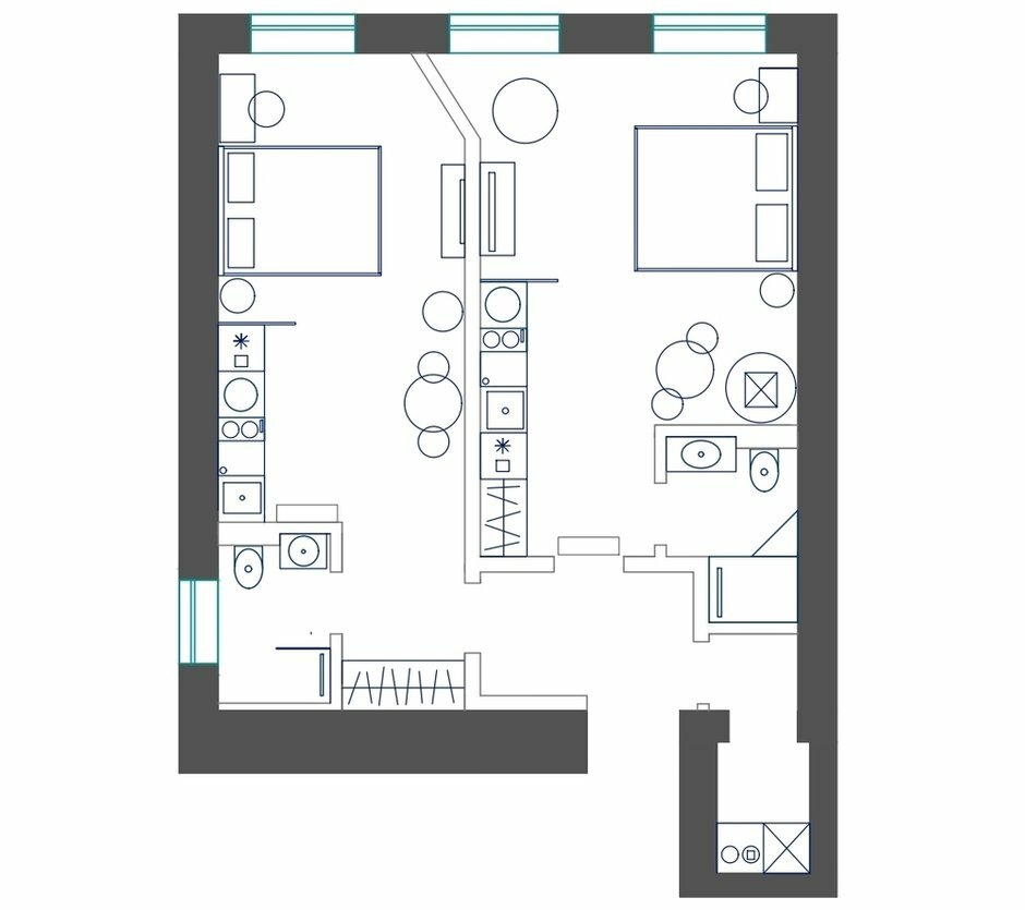 Очень красивая маленькая квартира 28 м² в старом фонде оттенок, выкрасили, квартира, студии, обратить, интерьер, окнами, сложно, подсветкой, предметы, которую, старинная, установили, новые, статье, отлично, рассказывает, выглядит, предусмотрели, помещения