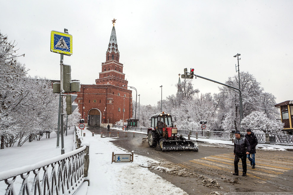 Прогулка по Москве после снегопада пейзажи