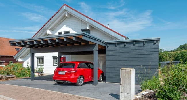 Строим открытый гараж возле дома: 28 простых идей для защиты авто от непогоды гараж,идеи для дома
