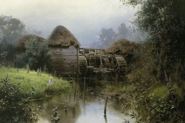 «Старая мельница». Картина работы В. Д. Поленова, 1880 г. 