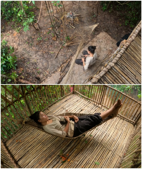 Сладко спится в гамаке, созданном своими руками.