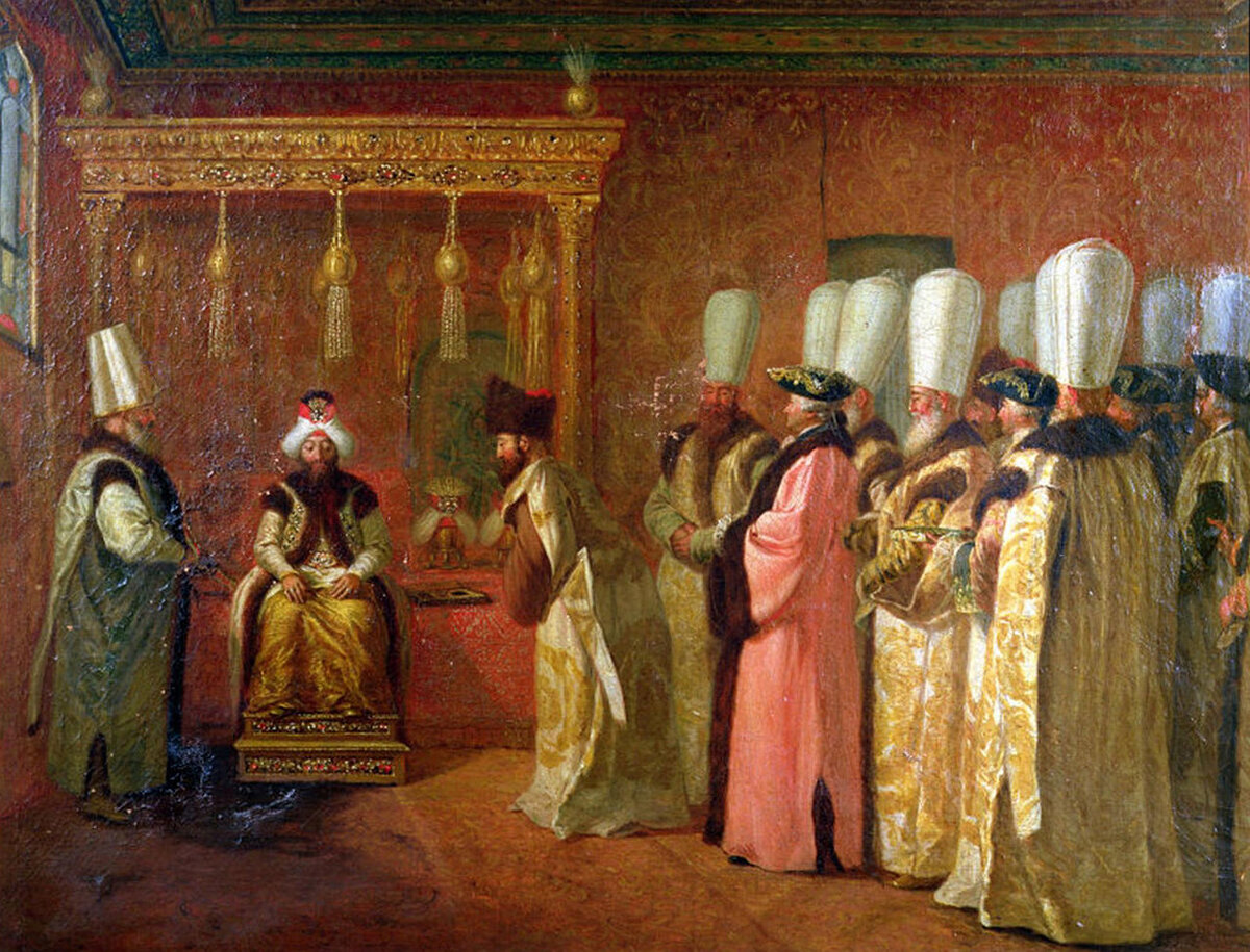 Антуан Фавре «Аудиенция Шарля Гравье, графа де Верженн, у султана Османа III в Константинополе в 1755 году»